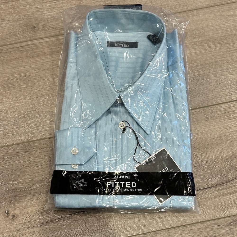 Alfani Men's Light Blue Dress Shirt
